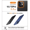 TORRAS Slim Fit for iPhone 12 Case/for iPhone 12 Pro Case, Slim Yet Protective, Lightweight Matte Anti-Scratch Hard PC Cover for iPhone 12 Slim 6.1 inch 2020, Black(Black)
