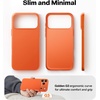 TORRAS Slim Fit for iPhone 12 Case/for iPhone 12 Pro Case, Slim Yet Protective, Lightweight Matte Anti-Scratch Hard PC Cover for iPhone 12 Slim 6.1 inch 2020, Black(Cosmic Orange)