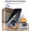 TORRAS Slim Fit for iPhone 12 Case/for iPhone 12 Pro Case, Slim Yet Protective, Lightweight Matte Anti-Scratch Hard PC Cover for iPhone 12 Slim 6.1 inch 2020, Black(Clear)