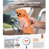 TORRAS Stronger Magnetic & Shockproof for iPhone 17 Pro Max Case, Fit for MagSafe, Military Grade Drop Protection, Camera Control, DIY Button, Slim for iPhone 17 Pro Max Case Translucent Orange
