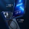 TORRAS Stronger Magnetic for iPhone 13 Pro Case, 12FT Military Grade Drop Tested, Compatible with MagSafe, Slim Protective Matte Silicone for iPhone 13 Pro Phone Case 6.1”, Translucent Black(Blue)