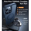 TORRAS Stronger Magnetic for iPhone 13 Pro Case, 12FT Military Grade Drop Tested, Compatible with MagSafe, Slim Protective Matte Silicone for iPhone 13 Pro Phone Case 6.1”, Translucent Black(Black)