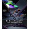 TORRAS for Samsung Galaxy S24 Ultra Case 6.8” 12FT Military Grade Drop, Protective Hard Semi-Clear Matte Back, Soft Edge Shockproof Slim PC & TPU Case, Purple