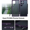TORRAS for Samsung Galaxy S24 Ultra Case 6.8” 12FT Military Grade Drop, Protective Hard Semi-Clear Matte Back, Soft Edge Shockproof Slim PC & TPU Case, Purple