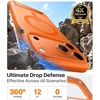 TORRAS for iPhone 13 Pro Max Case Translucent Black | Strong Magnetic & Seamless Stand, Fit for MagSafe, Military-Grade Drop Protection, Sturdy Adjustable Built-in Kickstand, Slim Matte Finish(Orange)