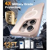TORRAS for iPhone 16 Pro Case Translucent Matte Black | Compatible with MagSafe, Military Grade Drop Protection, Stronger Magnetic, Shockproof Airbag, Camera Control, Color Buttons, Slim Anti-Scratch(Desert Titanium White)