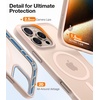 TORRAS for iPhone 16 Pro Case Translucent Matte Black | Compatible with MagSafe, Military Grade Drop Protection, Stronger Magnetic, Shockproof Airbag, Camera Control, Color Buttons, Slim Anti-Scratch(Desert Titanium White)