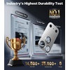 TORRAS for iPhone 17 Pro Camera Lens Protector, [Metal Frame] with Military Grade 9H+ Tempered Glass, Full Coverage, Anti-Scratch, 12 FT Shatterproof, Case Friendly, One-Piece, Deep Blue, 1 Pack(Silver)