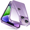 TORRAS Diamond Clear Case for iPhone 15 Plus & 14 Plus, Anti-Yellowing, Military Grade Protection, Shockproof Hard Back Slim Case, Purple