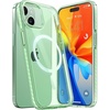 TORRAS Magnetic Shockproof for iPhone 15 Case Clear,[Military Grade Drop Tested][Compatible with MagSafe][Non-Yellowing] Cushion Anti-Scratch Back Slim Protective Cover for iPhone 15 Case, Clear(4-Green)