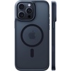 TORRAS Magnetic Shockproof for iPhone 16 Pro Max Case, [Fit for MagSafe] [Military-Grade Drop Tested] Translucent Slim Protective for iPhone 16 Pro Max Case Anti-Fingerprint Anti-Scratch, Black(Black)