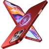TORRAS Magnetic Slim-Fit for iPhone 16 Pro Max Case 6.9 inch, Ultra-Thin 16 ProMax Phone Case Compatible with MagSafe, Light Anti-Scratch Matte Hard PC Bayer OriginFit, Desert Titanium(6-Xmas Red)