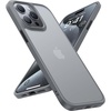 TORRAS Shockproof iPhone SE 2020 Case & iPhone 8 Case [Military Grade Drop Test] Translucent Matte Hard PC Back & Silicone TPU Bumper, Protective & Slim Fit for iPhone 7 case & SE2, Black(Grey)