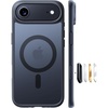 TORRAS Stronger Magnetic for iPhone 13 Pro Case, 12FT Military Grade Drop Tested, Compatible with MagSafe, Slim Protective Matte Silicone for iPhone 13 Pro Phone Case 6.1”, Translucent Black(Black b)