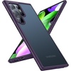 TORRAS for Samsung Galaxy S24 Ultra Case 6.8” 12FT Military Grade Drop, Protective Hard Semi-Clear Matte Back, Soft Edge Shockproof Slim PC & TPU Case, Purple