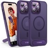 TORRAS for iPhone 13 Pro Max Case Translucent Black | Strong Magnetic & Seamless Stand, Fit for MagSafe, Military-Grade Drop Protection, Sturdy Adjustable Built-in Kickstand, Slim Matte Finish(Purple)