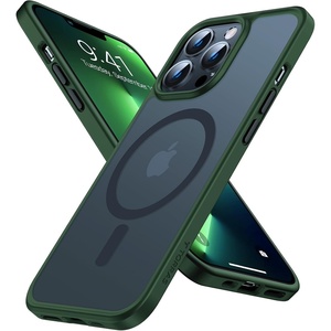TORRAS Magnetic Designed for iPhone 12 Pro Max Case, [Military Grade Drop Tested] [Compatible with MagSafe] Shockproof Translucent Hard Back Soft Slim Protective Case for iPhone 12 Pro Max, Green