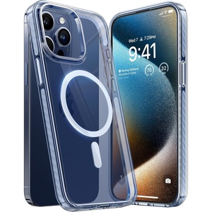 TORRAS Magnetic Shockproof for iPhone 15 Case Clear,[Military Grade Drop Tested][Compatible with MagSafe][Non-Yellowing] Cushion Anti-Scratch Back Slim Protective Cover for iPhone 15 Case, Clear(2-Blue)