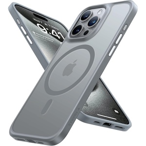 TORRAS Magnetic Shockproof for iPhone 16 Pro Max Case, [Fit for MagSafe] [Military-Grade Drop Tested] Translucent Slim Protective for iPhone 16 Pro Max Case Anti-Fingerprint Anti-Scratch, Black(Grey)