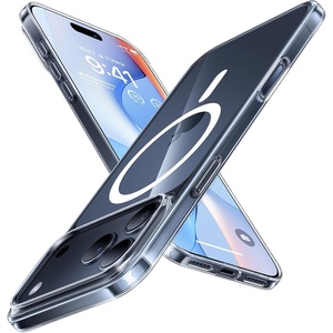 TORRAS Magnetic Slim Fit Case for iPhone 17 Pro Max Thin Matte Black | Fit for MagSafe, Matte Hard Bayer PC Material, Anti-scratch, 6.9-inch OriginFit, Ultra Slim Lightweight Protective Hard Cover(4-Diamond Clear)