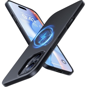 TORRAS Magnetic Slim Fit for iPhone 17e Case for iPhone 16e Case, Ultra-Thin & Fit for MagSafe, Lightweight Matte Anti-Scratch Hard PC Cover Case for iPhone 16e/17e Phone Case 6.1 inch, Black(17-Black)