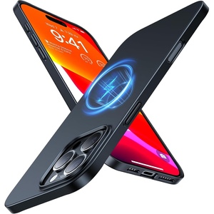TORRAS Magnetic Slim-Fit for iPhone 16 Pro Max Case 6.9 inch, Ultra-Thin 16 ProMax Phone Case Compatible with MagSafe, Light Anti-Scratch Matte Hard PC Bayer OriginFit, Desert Titanium(1-Black Titanium)