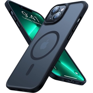 TORRAS Magnetic for iPhone 15 Plus Case iPhone 14 Plus Case, Military Grade Drop Tested, Compatible with MagSafe, Slim Translucent Matte Shockproof Cover for iPhone 15 Plus Phone Case, Black