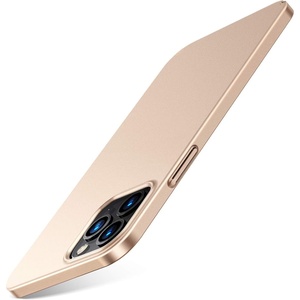 TORRAS Slim Fit Compatible for iPhone 12 Pro Max Case Ultra-Thin [2nd Gen] Lightweight Full Protection Hard PC for iPhone 12 Pro Max Phone Case with Comfortable Grip 6.7 inch, Bell Gold