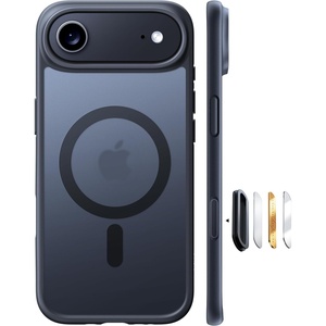 TORRAS Stronger Magnetic for iPhone 13 Pro Case, 12FT Military Grade Drop Tested, Compatible with MagSafe, Slim Protective Matte Silicone for iPhone 13 Pro Phone Case 6.1”, Translucent Black(Black b)