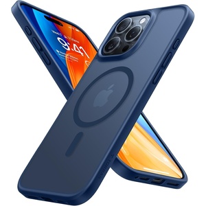 TORRAS for iPhone 16 Pro Case Translucent Matte Black | Compatible with MagSafe, Military Grade Drop Protection, Stronger Magnetic, Shockproof Airbag, Camera Control, Color Buttons, Slim Anti-Scratch(Deep Blue)