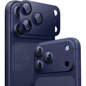 TORRAS for iPhone 17 Pro Camera Lens Protector, [Metal Frame] with Military Grade 9H+ Tempered Glass, Full Coverage, Anti-Scratch, 12 FT Shatterproof, Case Friendly, One-Piece, Deep Blue, 1 Pack(Deep Blue)