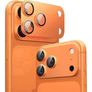 TORRAS for iPhone 17 Pro Camera Lens Protector, [Metal Frame] with Military Grade 9H+ Tempered Glass, Full Coverage, Anti-Scratch, 12 FT Shatterproof, Case Friendly, One-Piece, Deep Blue, 1 Pack(Cosmic Orange)