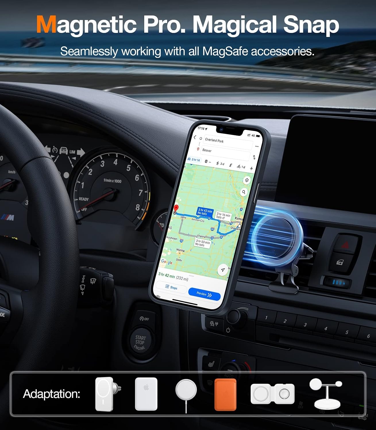 image:imageTORRAS 360Rotatable Magnetic Ring for iPhone 13 CaseiPhone 14 Case with Stand Compatatible with MagSafe MilitaryGrade Protection Magnetic Ring Holder Shockproof Ostand R Black
