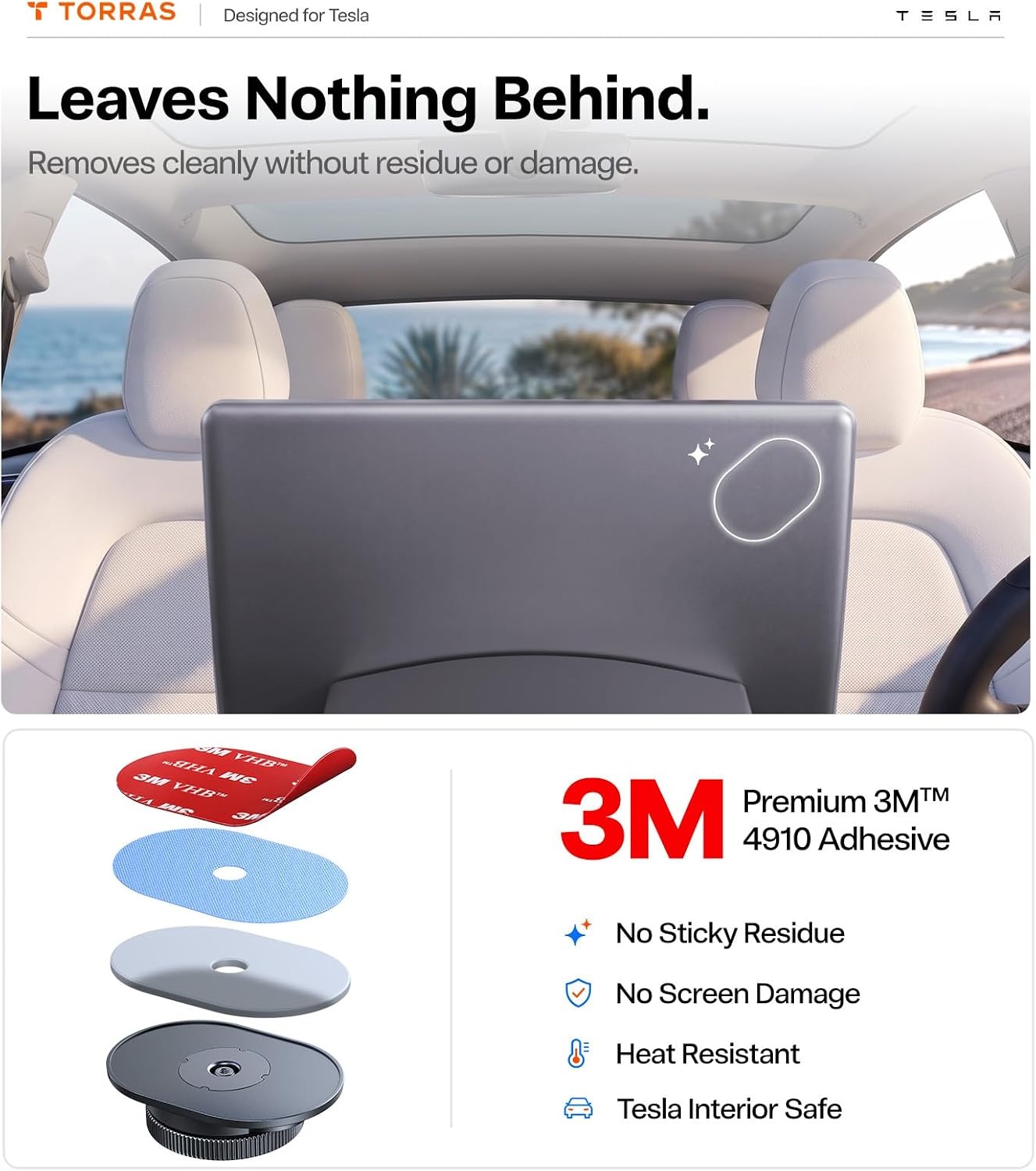 image:imageTORRAS Stow Tesla Phone Mount Hidden amp Strong Magnet 360Rotation Foldable Tesla Phone Holder Fit for All Phones Tesla MagSafe Car Mount Tesla Accessories for Model Y Model 3SXCybertruck