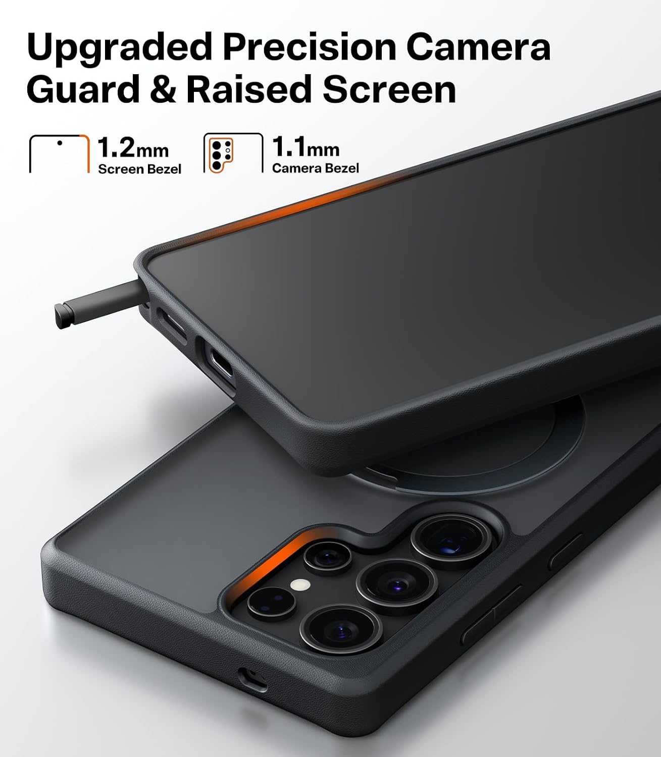 image:imageTORRAS Q3 Spin for Samsung Galaxy S26 Case 360 Magnetic Stand Black Compatible with MagSafe 4X MilitaryGrade Shockproof Builtin Kickstand Slim Phone Case for Samsung Galaxy S26S25 UltraBlack