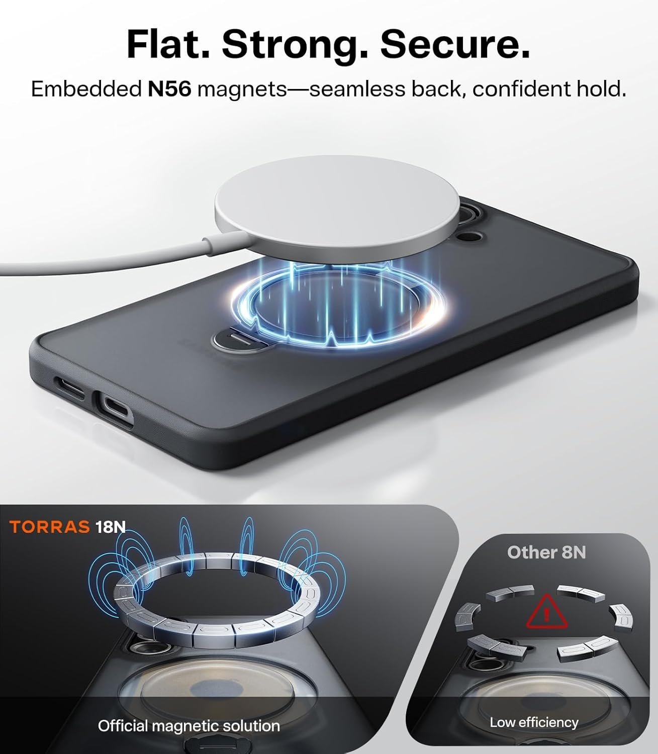 image:imageTORRAS Q3 Spin for Samsung Galaxy S26 Case 360 Magnetic Stand Black Compatible with MagSafe 4X MilitaryGrade Shockproof Builtin Kickstand Slim Phone Case for Samsung Galaxy S26Black