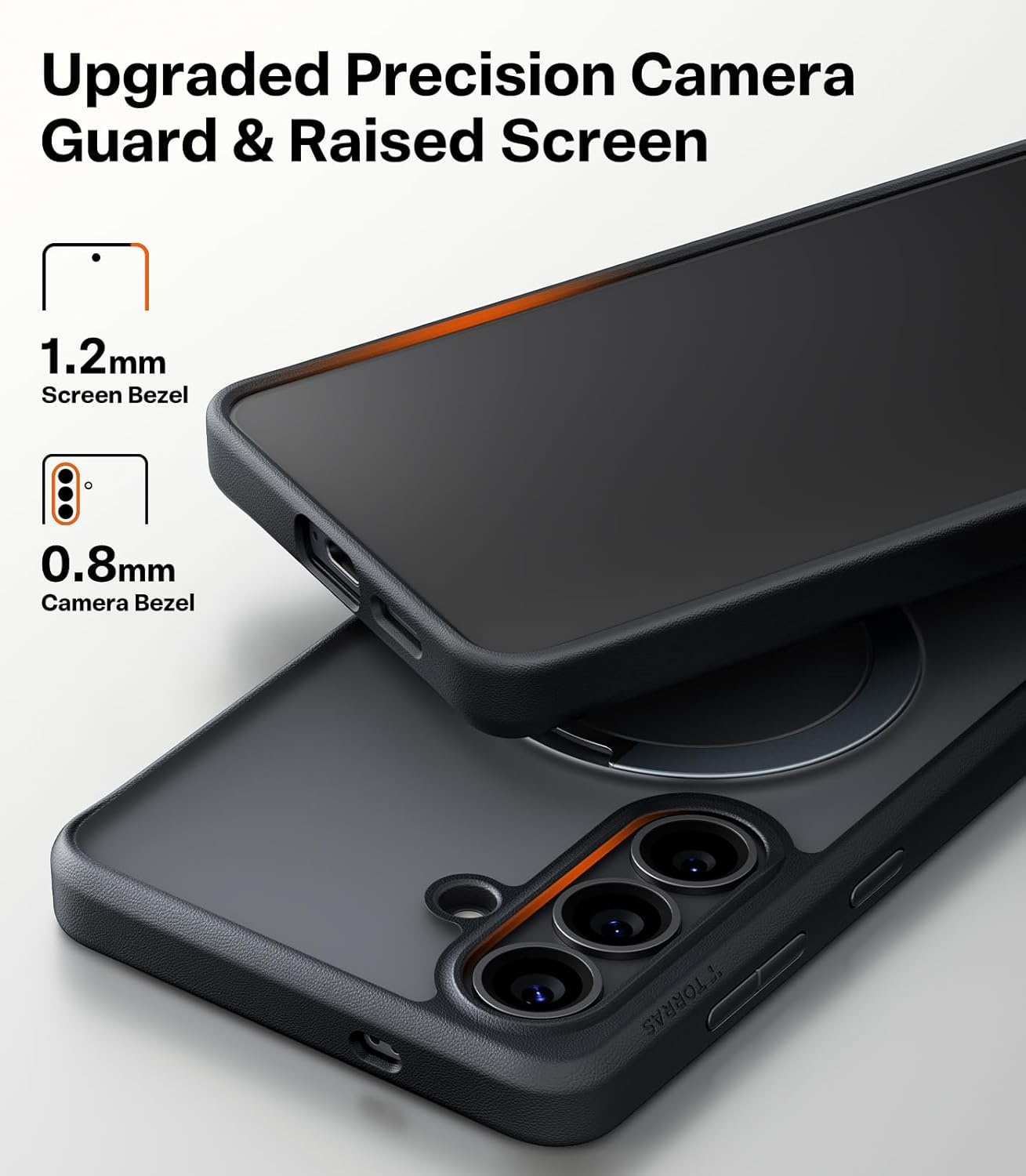 image:imageTORRAS Q3 Spin for Samsung Galaxy S26 Case 360 Magnetic Stand Black Compatible with MagSafe 4X MilitaryGrade Shockproof Builtin Kickstand Slim Phone Case for Samsung Galaxy S26Black