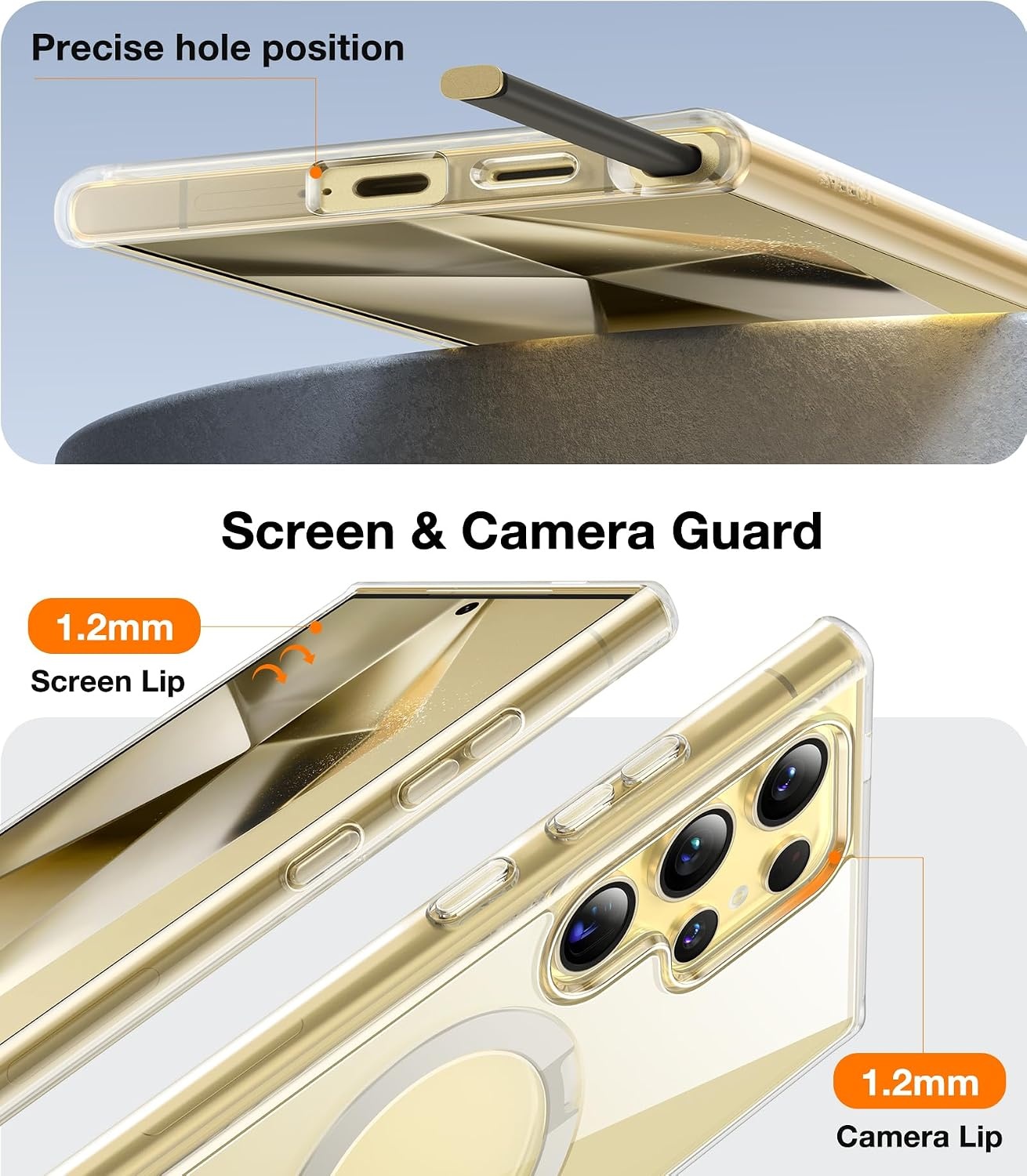 image:imageTORRAS Q3 Spin for Samsung Galaxy S26 Case 360 Magnetic Stand Black Compatible with MagSafe 4X MilitaryGrade Shockproof Builtin Kickstand Slim Phone Case for Samsung Galaxy S26S24 UltraClear
