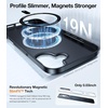 TORRAS Magnetic Slim Fit for iPhone 16 Case 6.1 inch, Ultra Thin Black | Fit for MagSafe, Silk-smooth Velvet Feel, Lightweight Anti-Scratch Matte Hard PC Cove iPhone 16 Case 6.1 inch(Black)