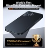 TORRAS Magnetic Slim Fit for iPhone 16 Case 6.1 inch, Ultra Thin Black | Fit for MagSafe, Silk-smooth Velvet Feel, Lightweight Anti-Scratch Matte Hard PC Cove iPhone 16 Case 6.1 inch(Black)