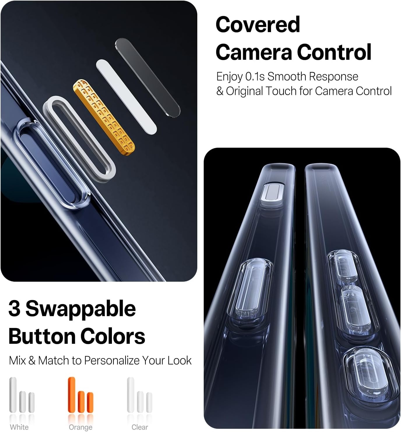 image:imageTORRAS Shockproof for iPhone 15 ProMax Case Gray 12FT Military Grade Drop Tested Translucent Slim Protective Matte Hard Plastic Back Phone Case for iPhone 15 Pro Max Case 67 5G Guardian GreyClear