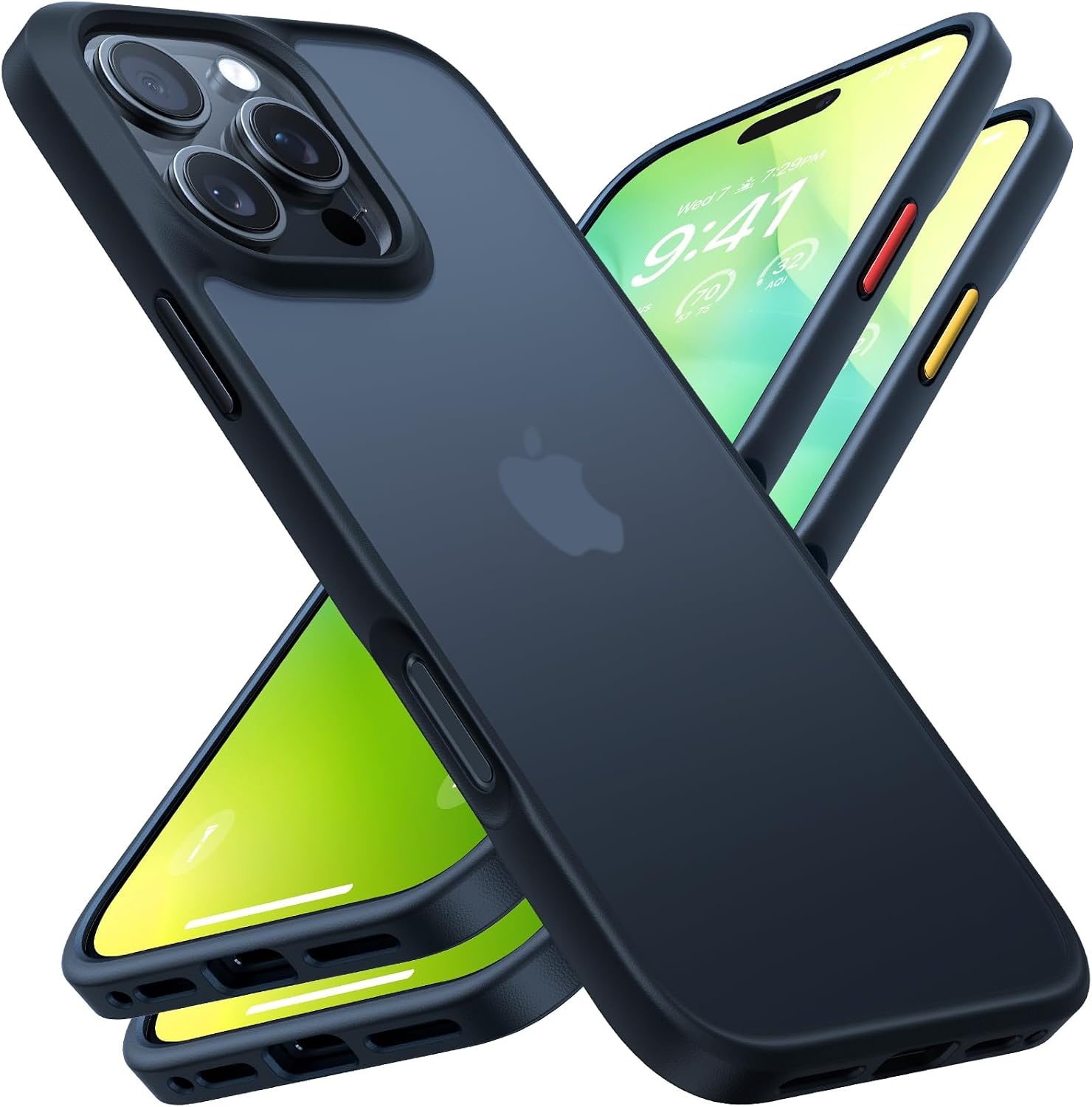 image:imageTORRAS Shockproof for iPhone 15 ProMax Case Gray 12FT Military Grade Drop Tested Translucent Slim Protective Matte Hard Plastic Back Phone Case for iPhone 15 Pro Max Case 67 5G Guardian GreyBlack