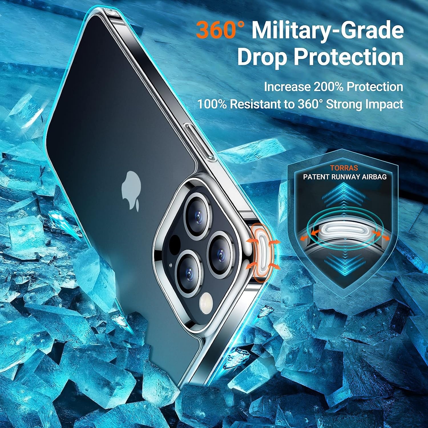 image:imageTORRAS Shockproof for iPhone 15 ProMax Case Gray 12FT Military Grade Drop Tested Translucent Slim Protective Matte Hard Plastic Back Phone Case for iPhone 15 Pro Max Case 67 5G Guardian GreyClear