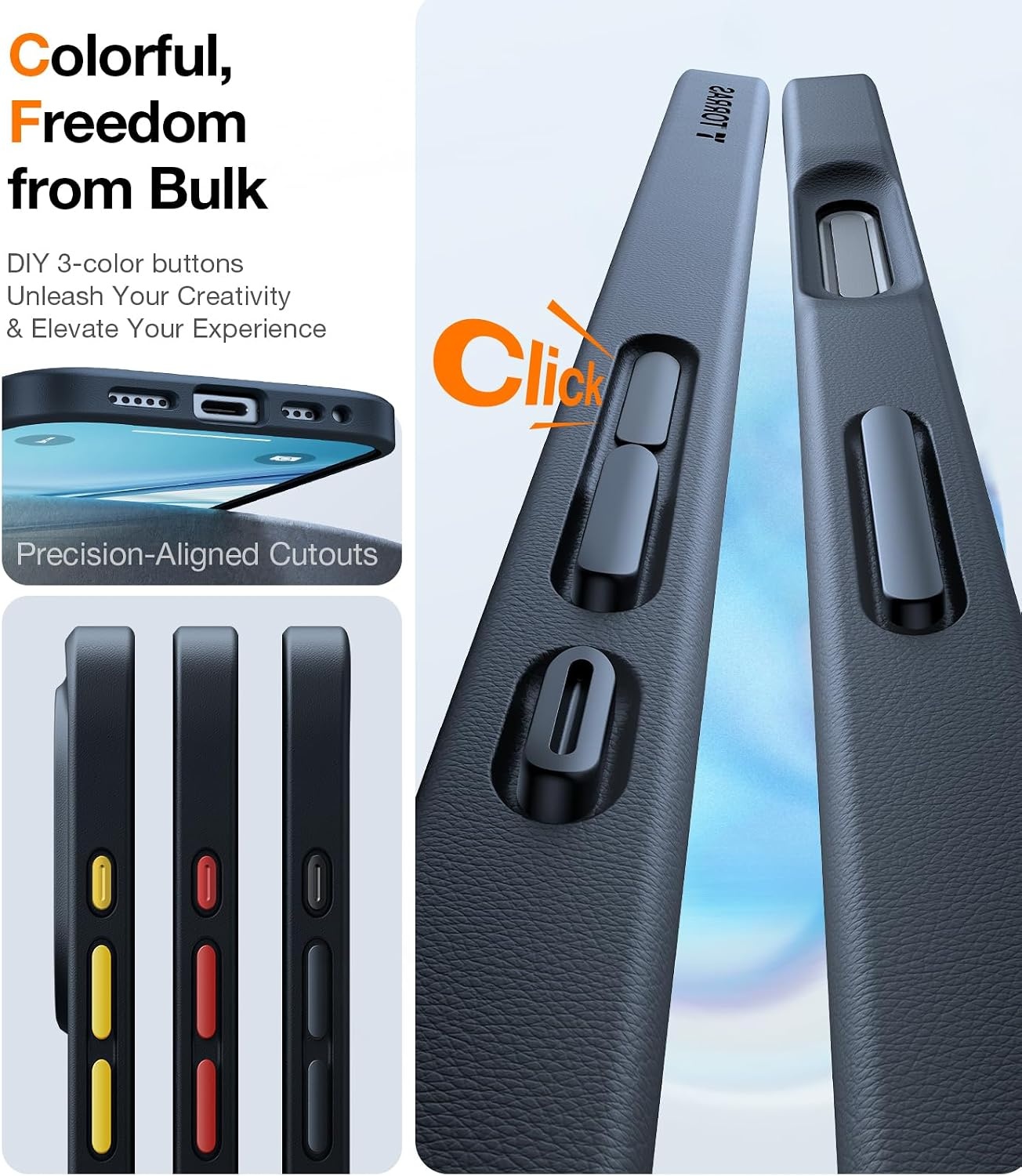 image:imageTORRAS Shockproof for iPhone 15 ProMax Case Gray 12FT Military Grade Drop Tested Translucent Slim Protective Matte Hard Plastic Back Phone Case for iPhone 15 Pro Max Case 67 5G Guardian GreyBlack