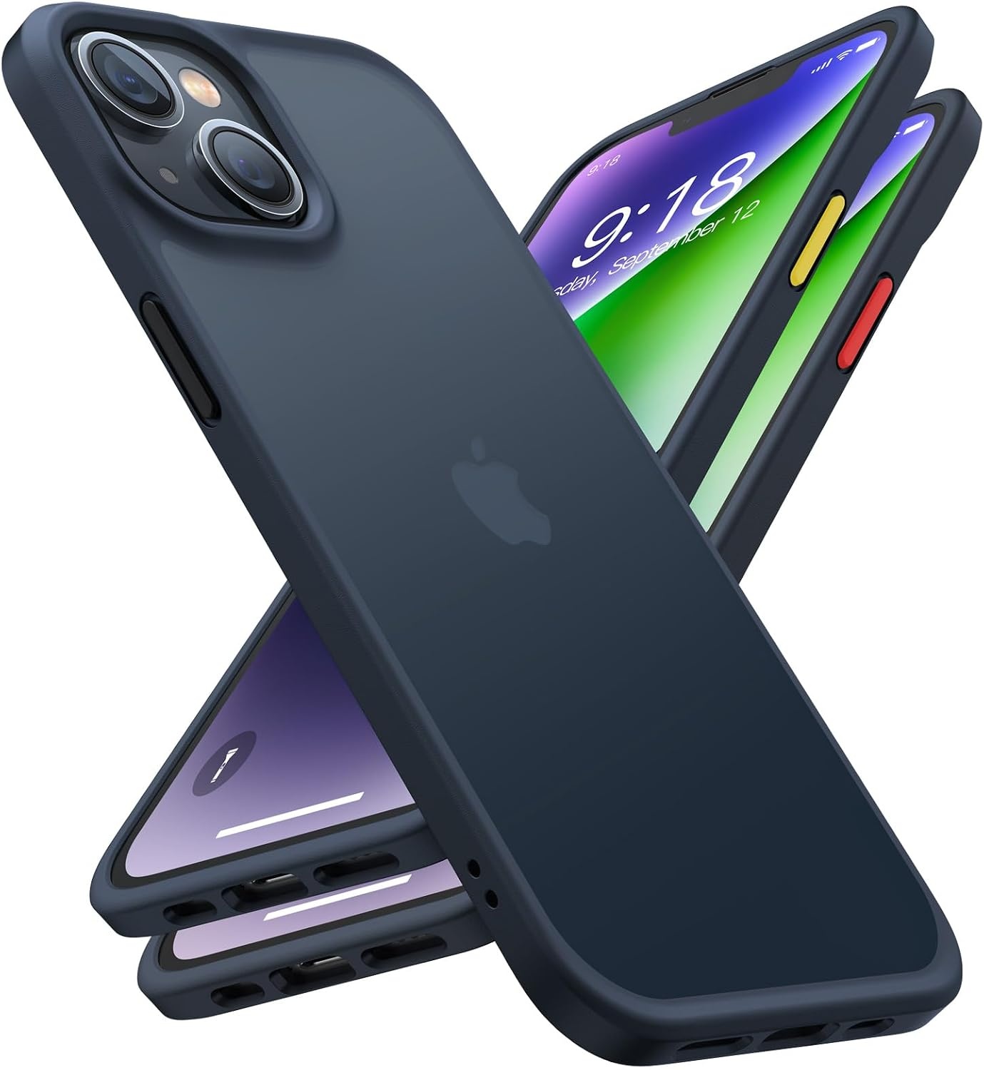 image:imageTORRAS Shockproof for iPhone 15 ProMax Case Gray 12FT Military Grade Drop Tested Translucent Slim Protective Matte Hard Plastic Back Phone Case for iPhone 15 Pro Max Case 67 5G Guardian GreyBlack