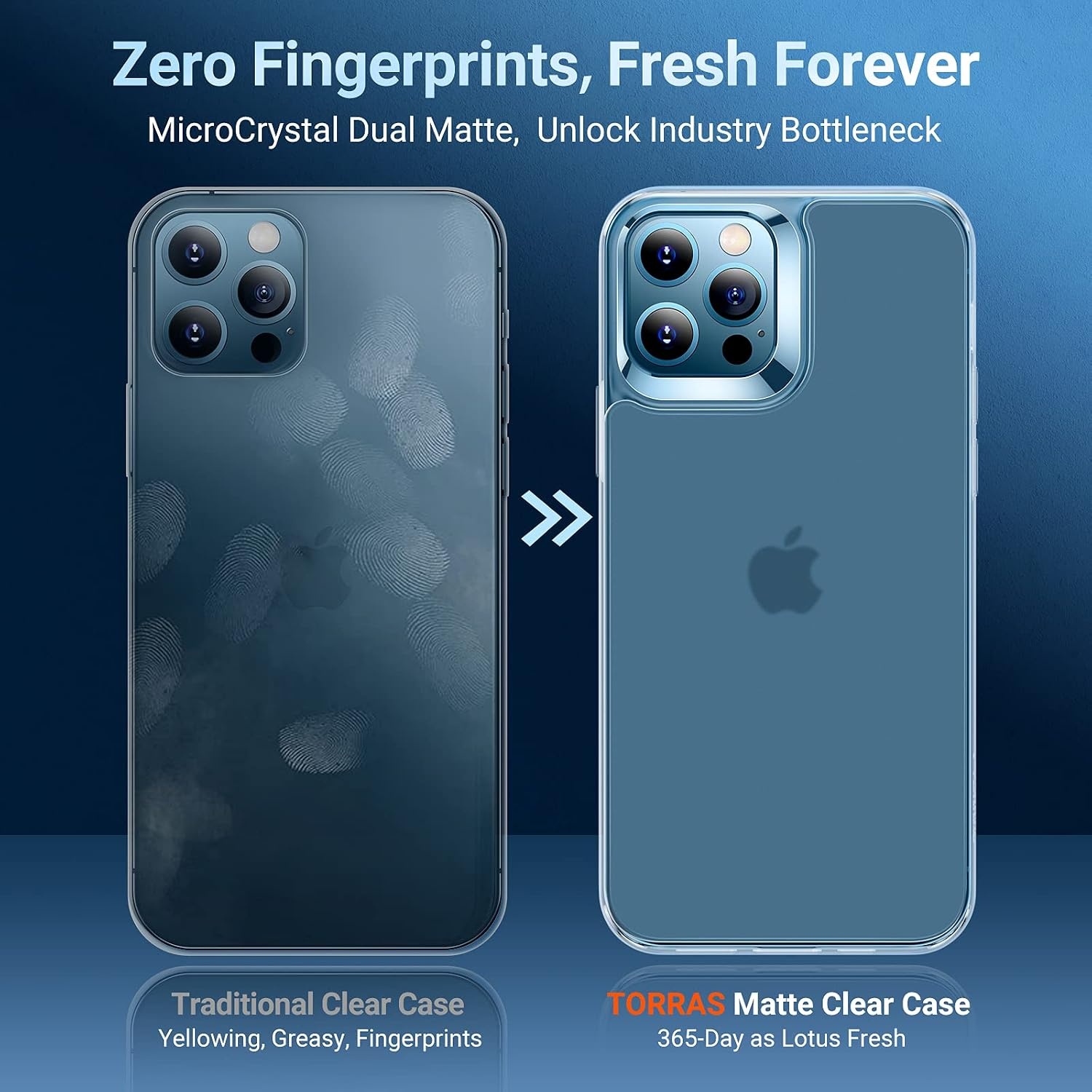 image:imageTORRAS Shockproof for iPhone 15 ProMax Case Gray 12FT Military Grade Drop Tested Translucent Slim Protective Matte Hard Plastic Back Phone Case for iPhone 15 Pro Max Case 67 5G Guardian GreyClear