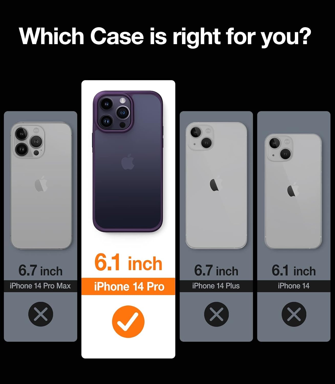 image:imageTORRAS Shockproof for iPhone 15 ProMax Case Gray 12FT Military Grade Drop Tested Translucent Slim Protective Matte Hard Plastic Back Phone Case for iPhone 15 Pro Max Case 67 5G Guardian GreyPurple