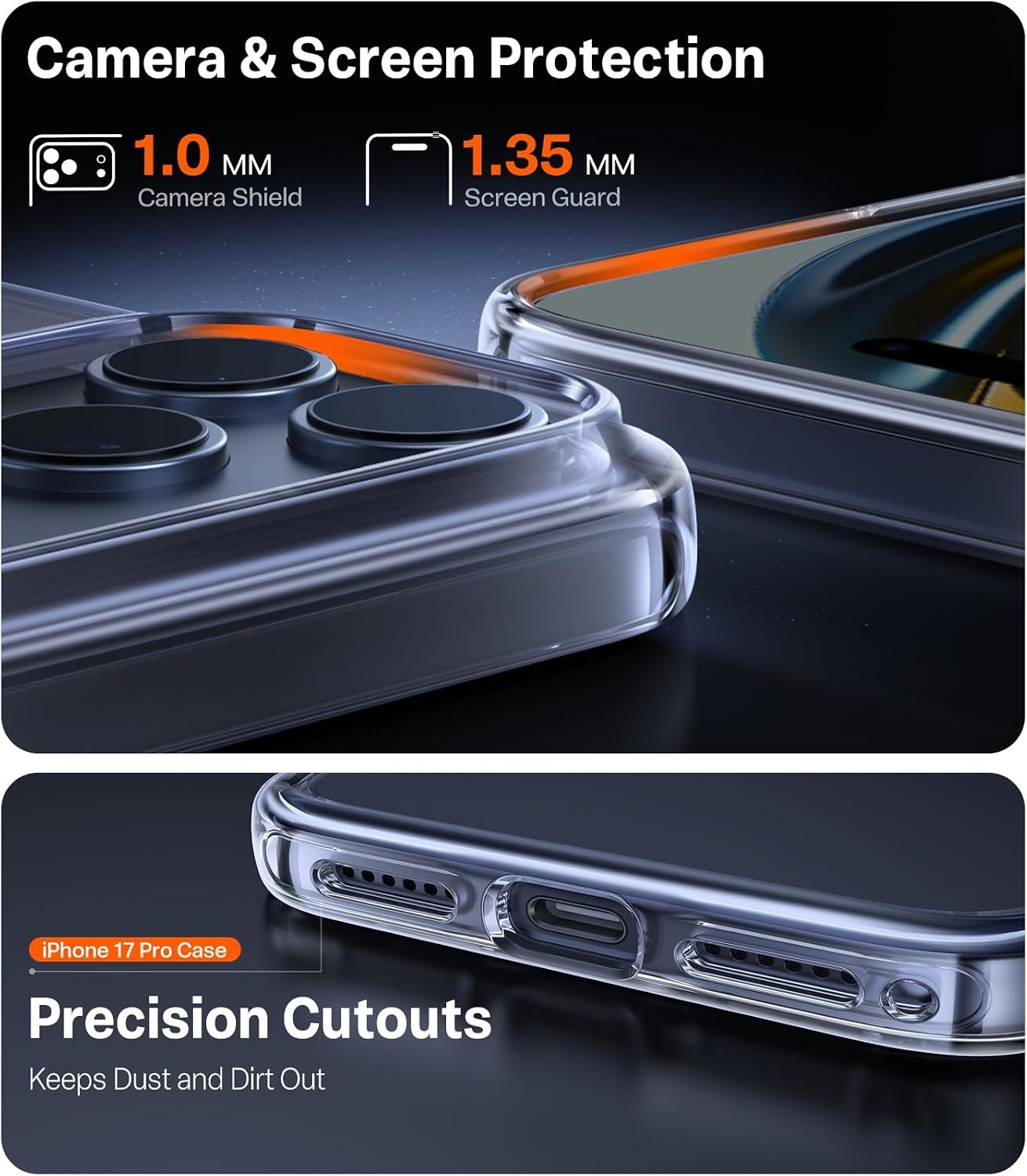 image:imageTORRAS Shockproof for iPhone 15 ProMax Case Gray 12FT Military Grade Drop Tested Translucent Slim Protective Matte Hard Plastic Back Phone Case for iPhone 15 Pro Max Case 67 5G Guardian GreyClear
