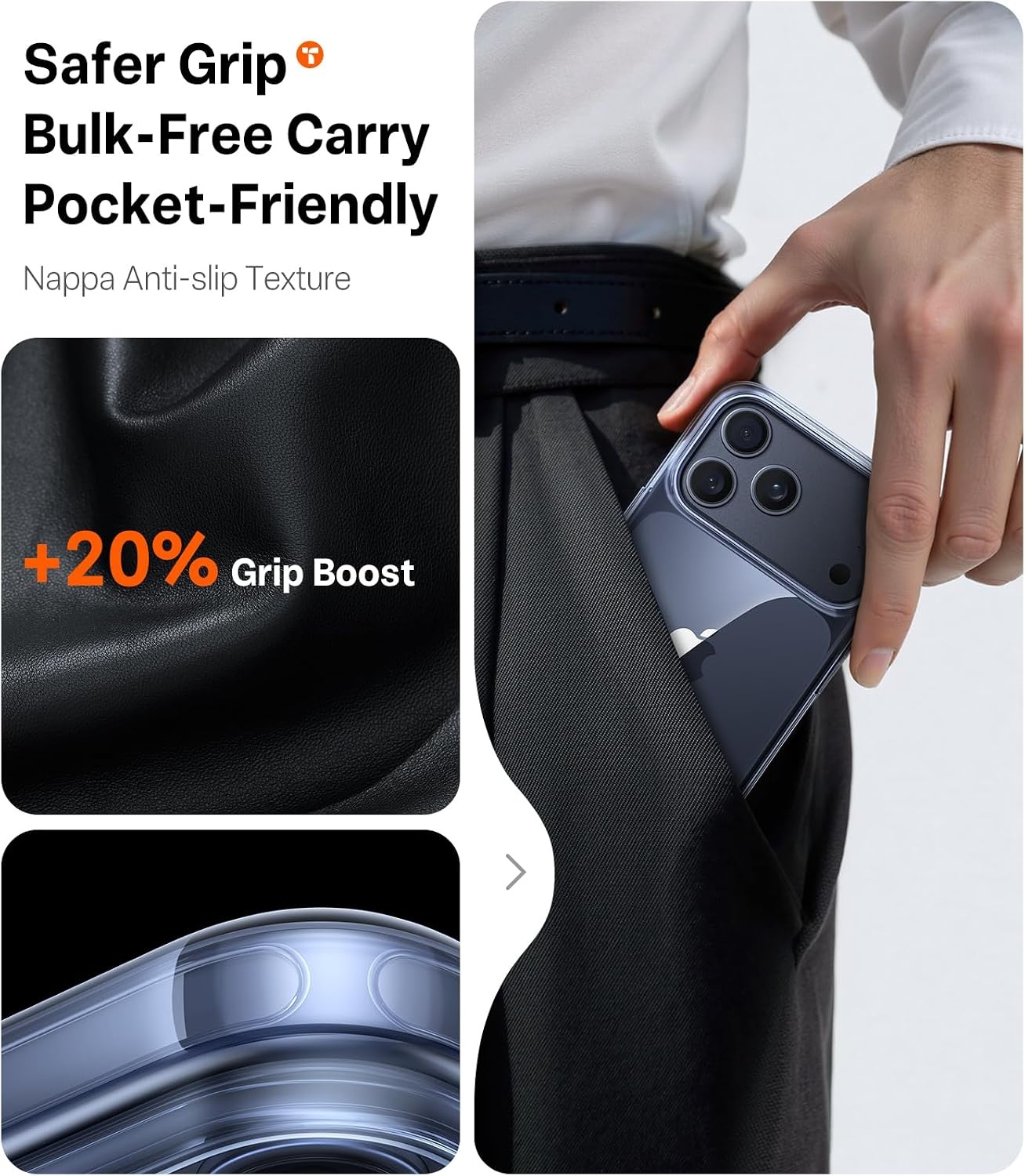 image:imageTORRAS Shockproof for iPhone 15 ProMax Case Gray 12FT Military Grade Drop Tested Translucent Slim Protective Matte Hard Plastic Back Phone Case for iPhone 15 Pro Max Case 67 5G Guardian GreyClear