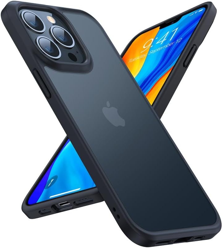 image:imageTORRAS Shockproof for iPhone 15 ProMax Case Gray 12FT Military Grade Drop Tested Translucent Slim Protective Matte Hard Plastic Back Phone Case for iPhone 15 Pro Max Case 67 5G Guardian GreyBlack